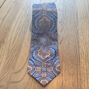Robert Talbott Blue and Brown Paisley Silk Tie